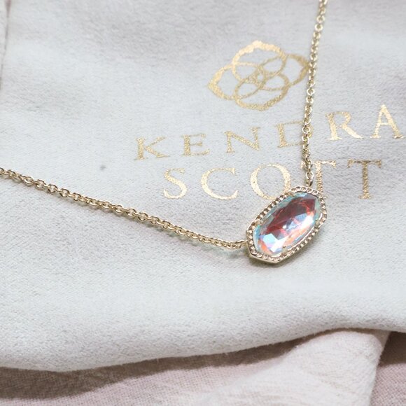 Kendra Scott Elisa Gold Dichroic Glass Pendant Necklace 🎉 - Picture 3 of 3
